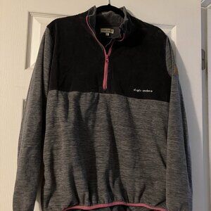 Women's Simply Southern 1/4 zip pull over shirt - gray and black